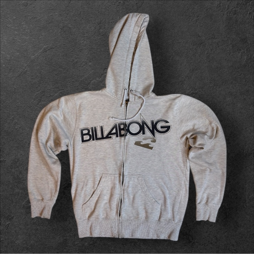 Billabong Cream Zip-Up Hoodie